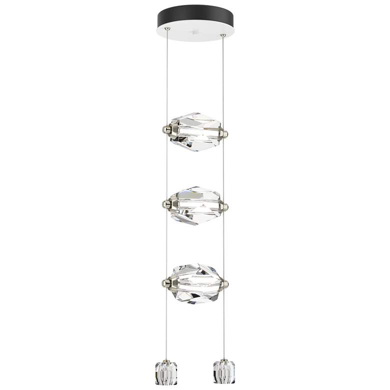 Image 1 Gatsby 9.2" Wide 3-Light Crystal White Standard LED Pendant