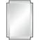 Gatsby Matte Black Iron 40" x 27" Rectangular Deco Wall Mirror