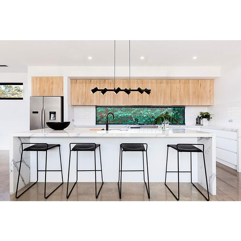 Image 3 Gatuela - 6-Light Pendant with Adjustable Shades - Black Finish more views