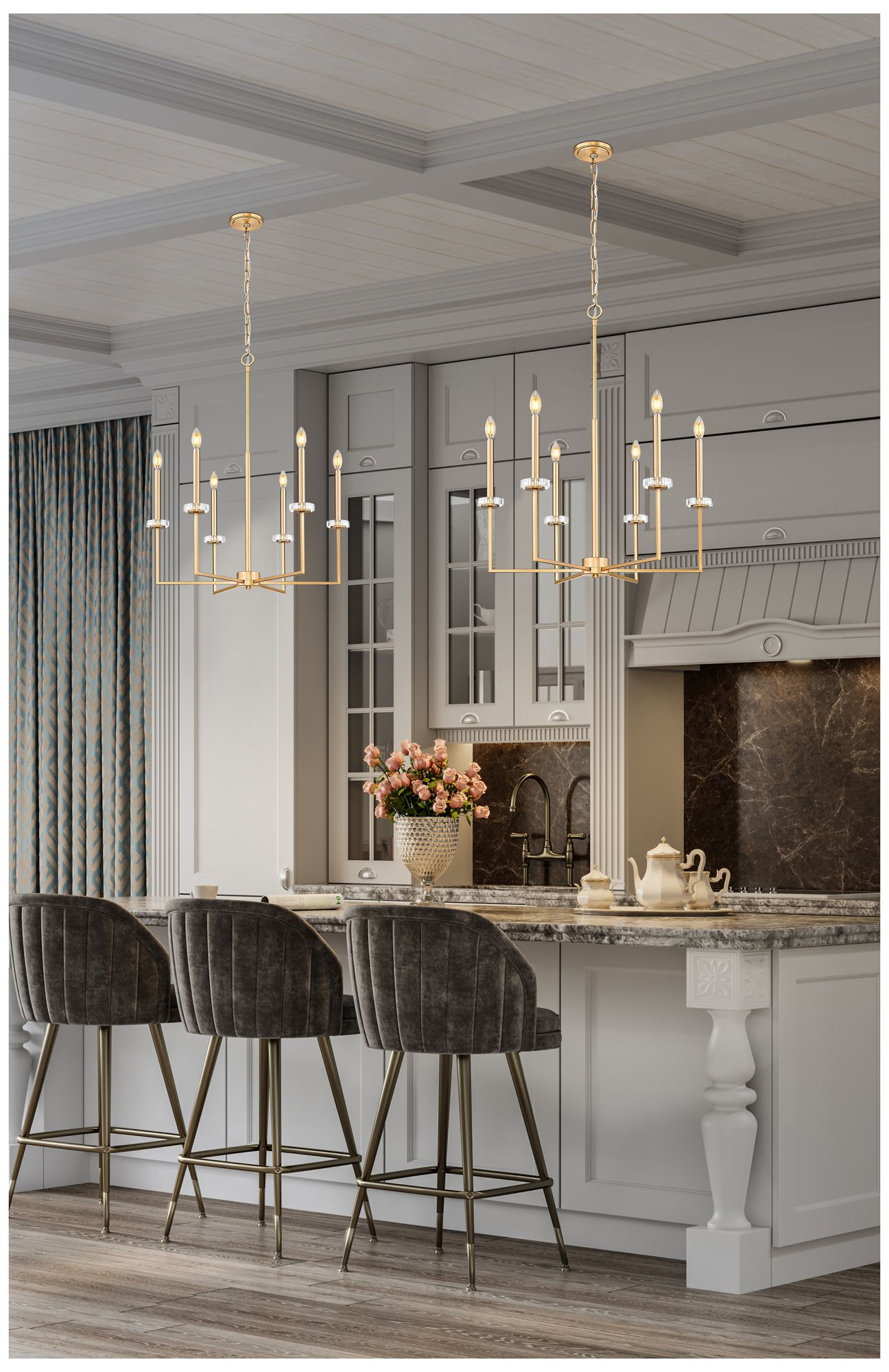 Image 3 Gaultier by Z-Lite 27.25 inch Modern Gold 6 Light Chandelier more views