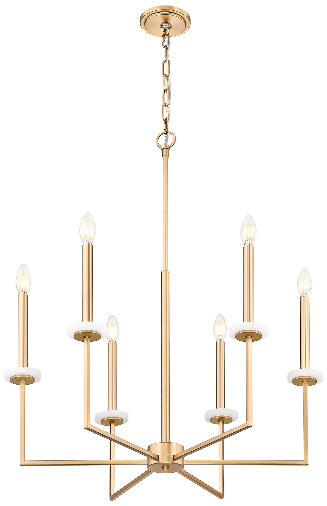 Image 4 Gaultier by Z-Lite 27.25 inch Modern Gold 6 Light Chandelier more views