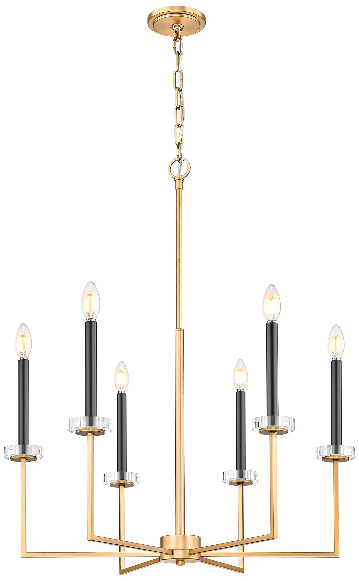 Image 5 Gaultier by Z-Lite 27.25 inch Modern Gold 6 Light Chandelier more views