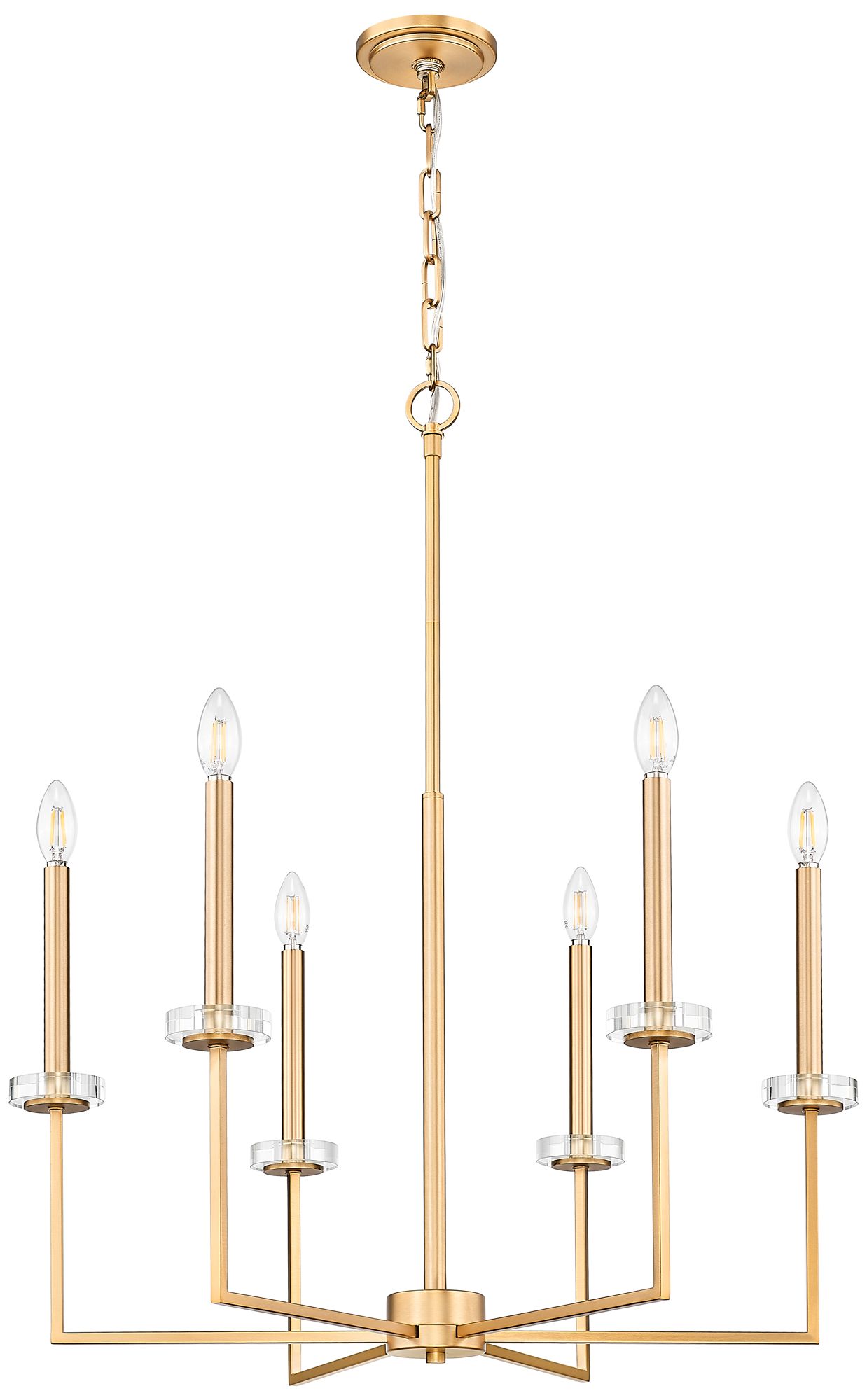 Image 7 Gaultier by Z-Lite 27.25 inch Modern Gold 6 Light Chandelier more views