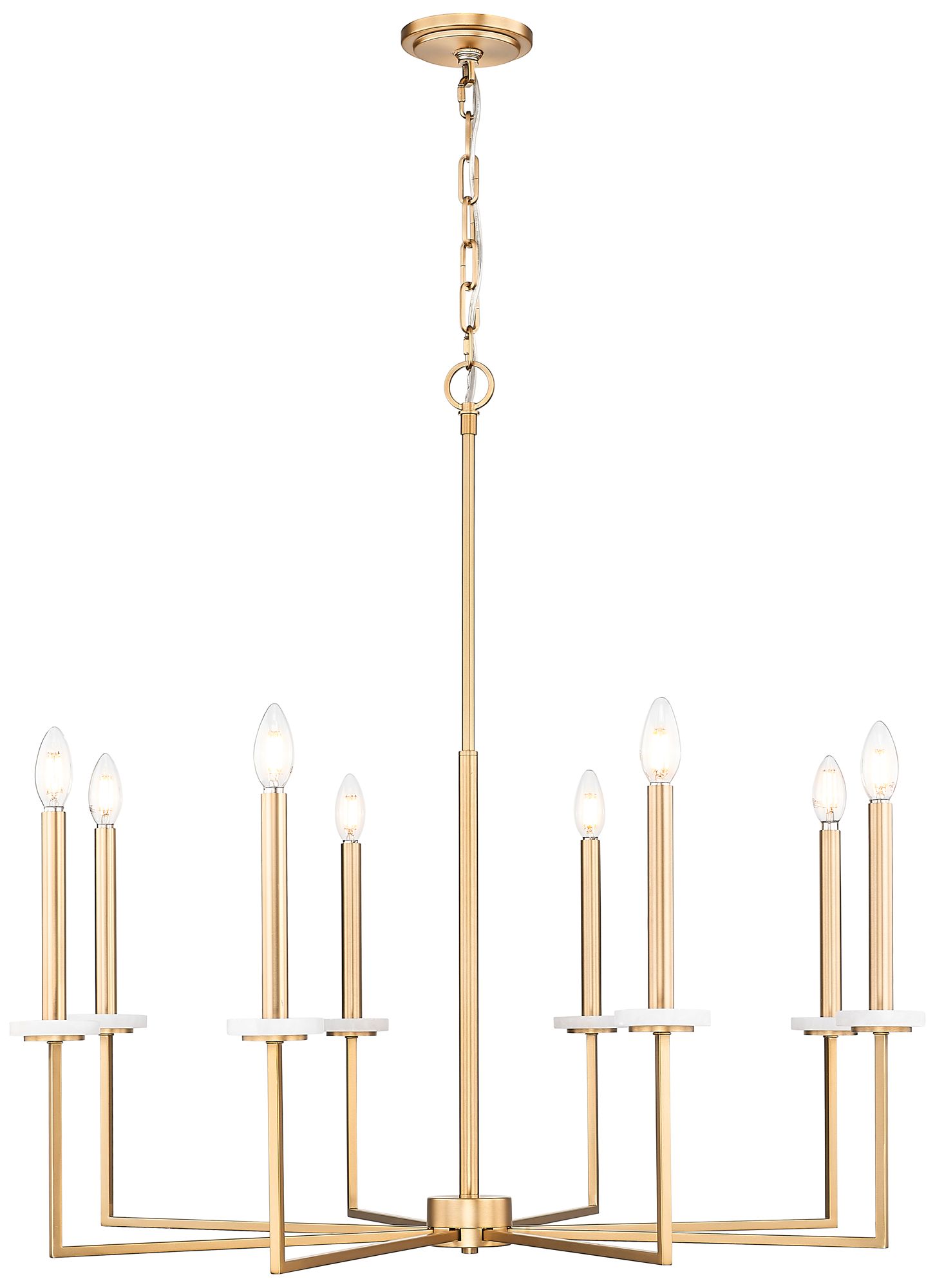 Gaultier by Z-Lite 35.25 inch Modern Gold 8 Light Chandelier