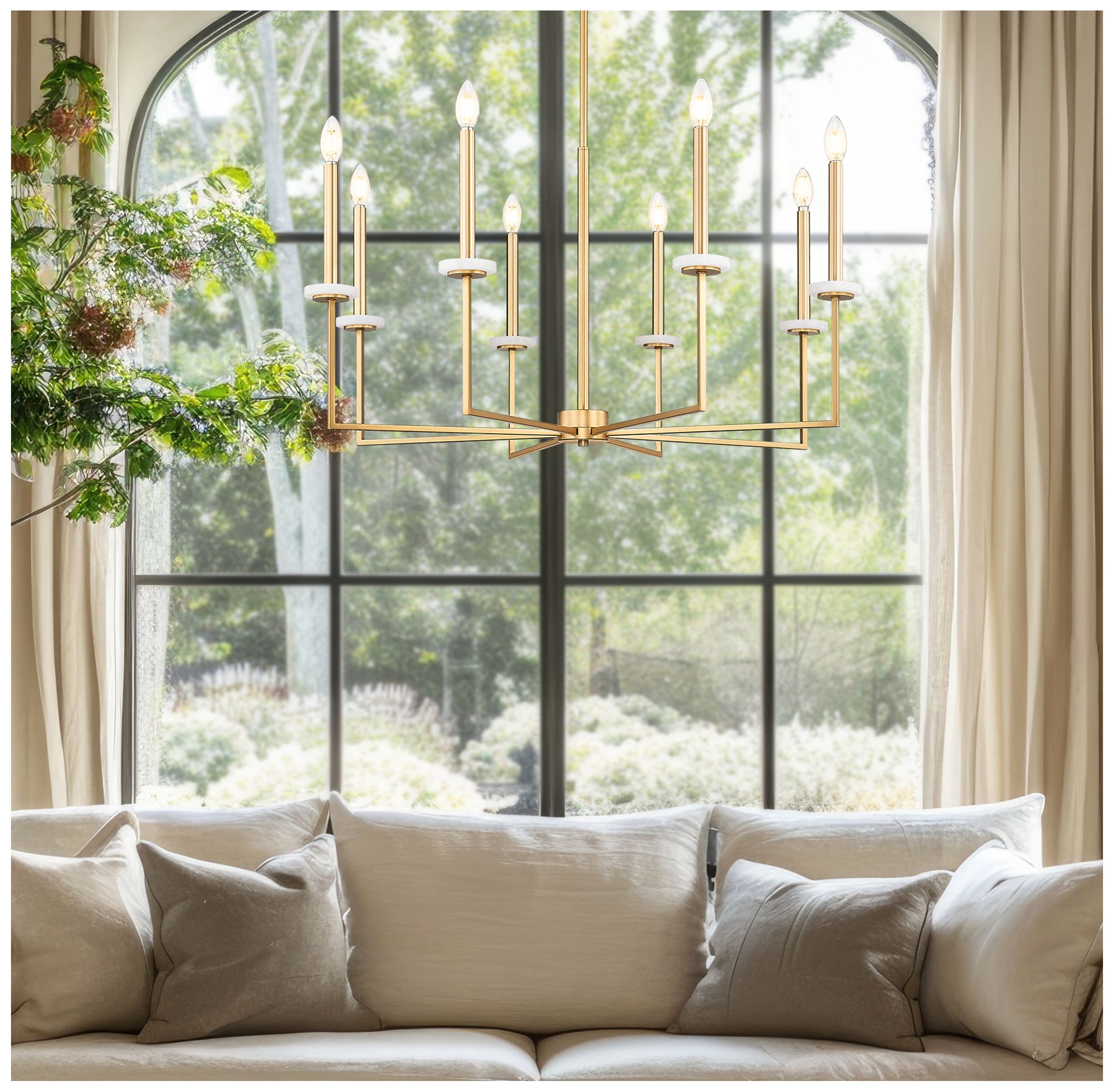 Image 2 Gaultier by Z-Lite 35.25 inch Modern Gold 8 Light Chandelier more views