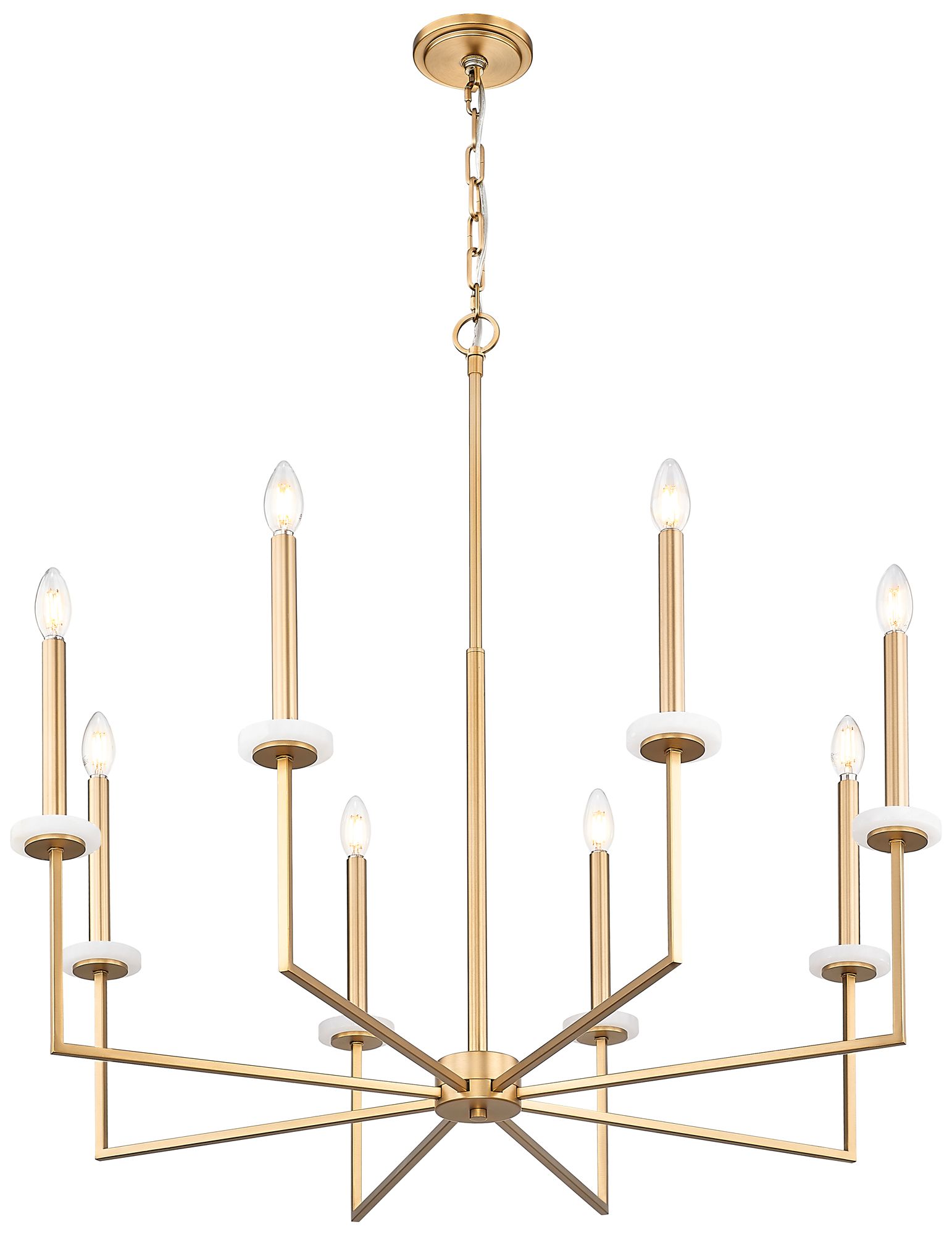 Image 4 Gaultier by Z-Lite 35.25 inch Modern Gold 8 Light Chandelier more views