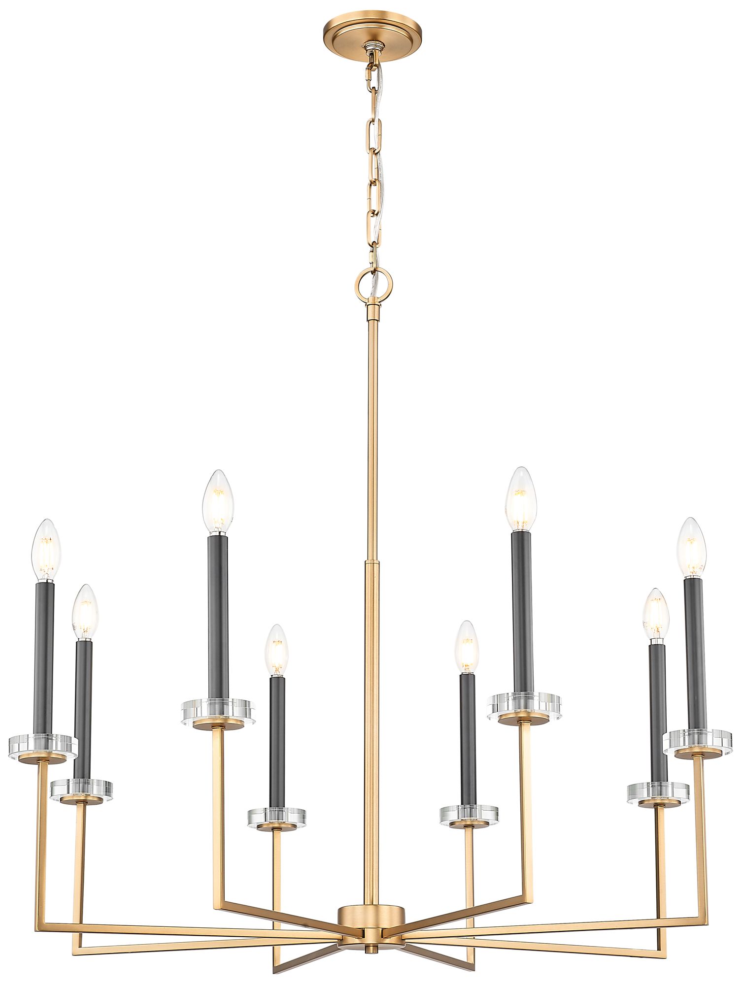 Image 5 Gaultier by Z-Lite 35.25 inch Modern Gold 8 Light Chandelier more views