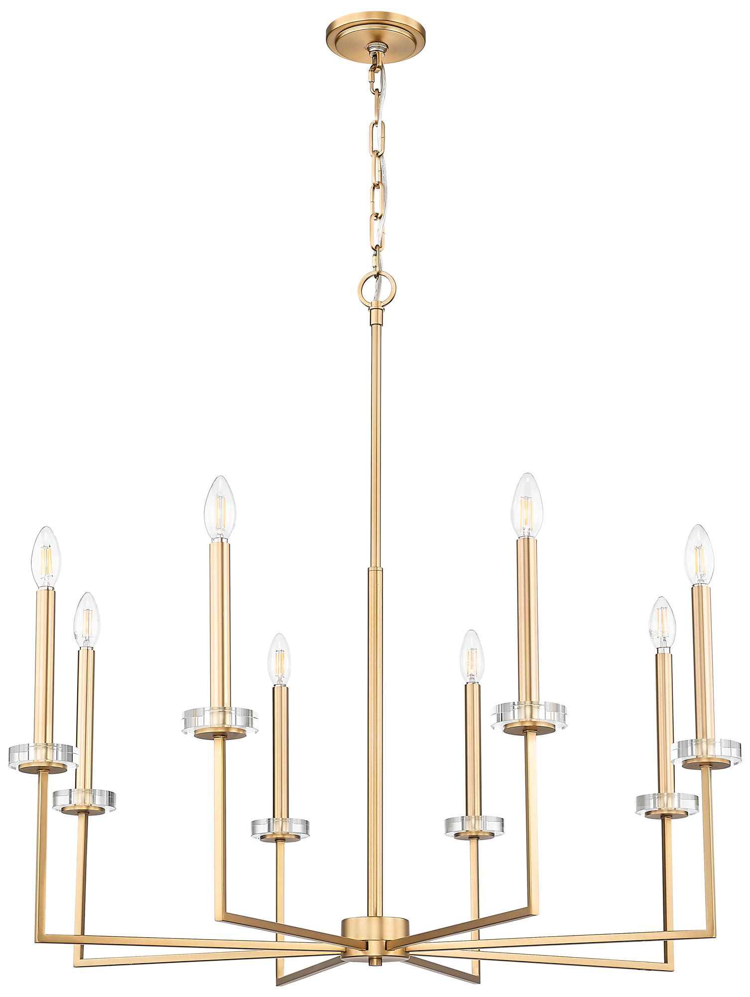 Image 7 Gaultier by Z-Lite 35.25 inch Modern Gold 8 Light Chandelier more views