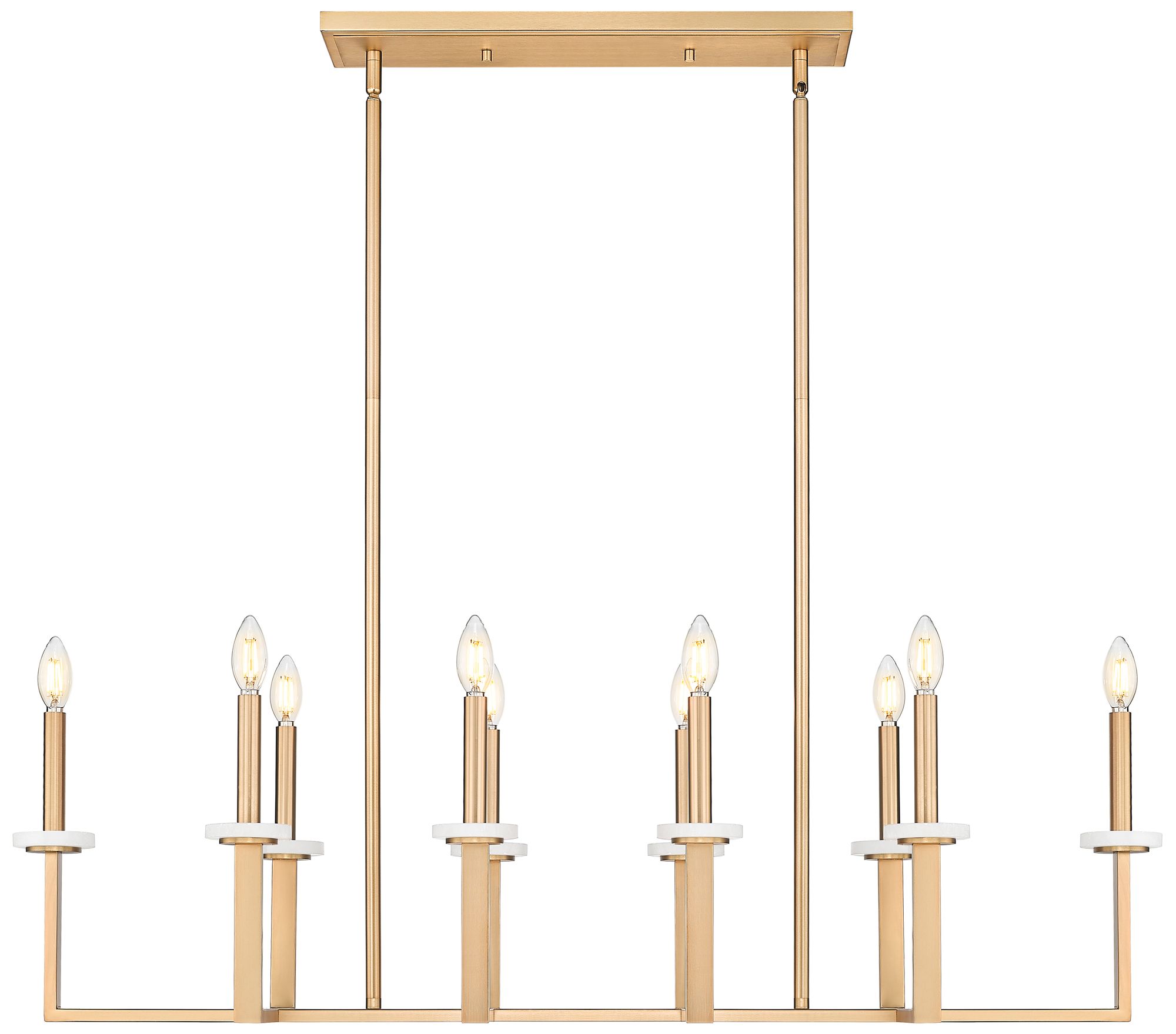 Image 4 Gaultier by Z-Lite 44.75 inch Modern Gold 10 Light Linear Chandelier more views