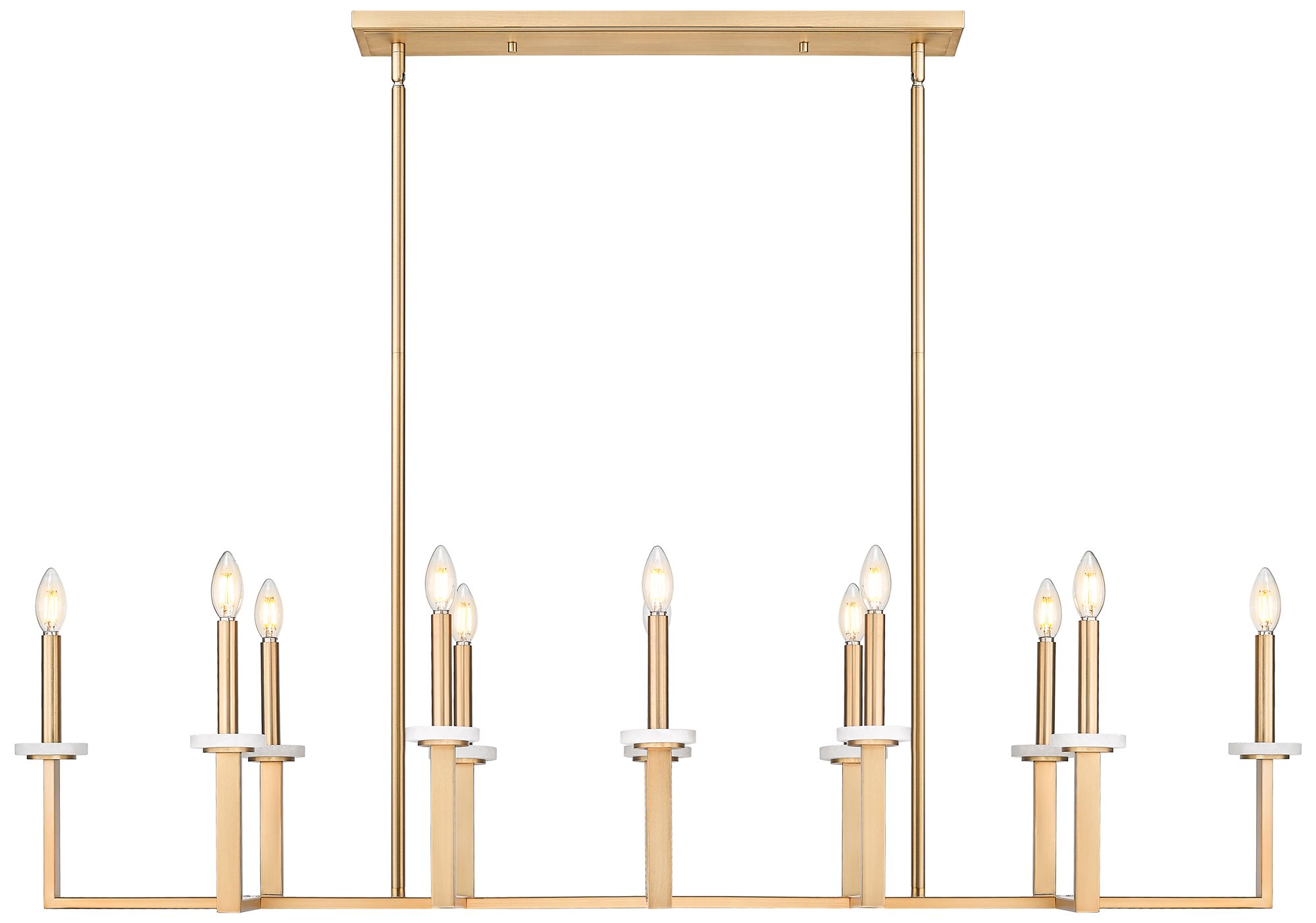 Image 4 Gaultier by Z-Lite 56.75 inch Modern Gold 12 Light Linear Chandelier more views