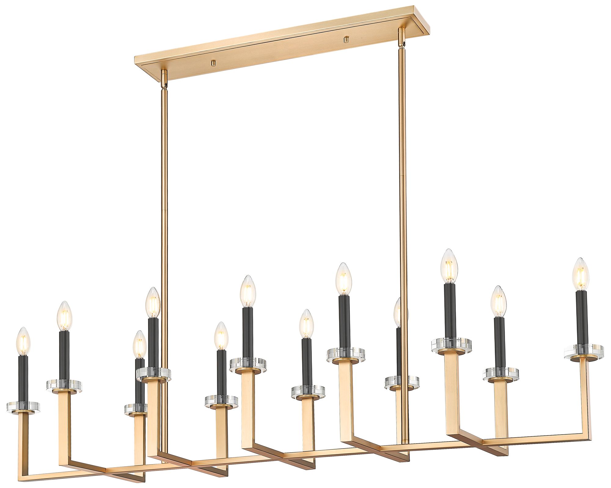 Image 5 Gaultier by Z-Lite 56.75 inch Modern Gold 12 Light Linear Chandelier more views