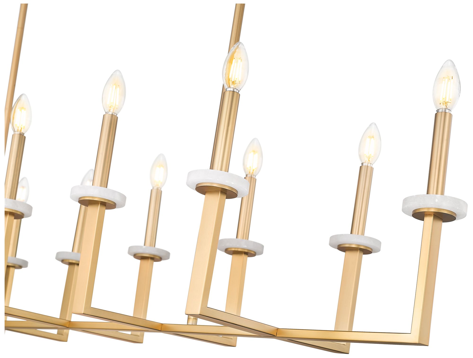 Image 6 Gaultier by Z-Lite 56.75 inch Modern Gold 12 Light Linear Chandelier more views