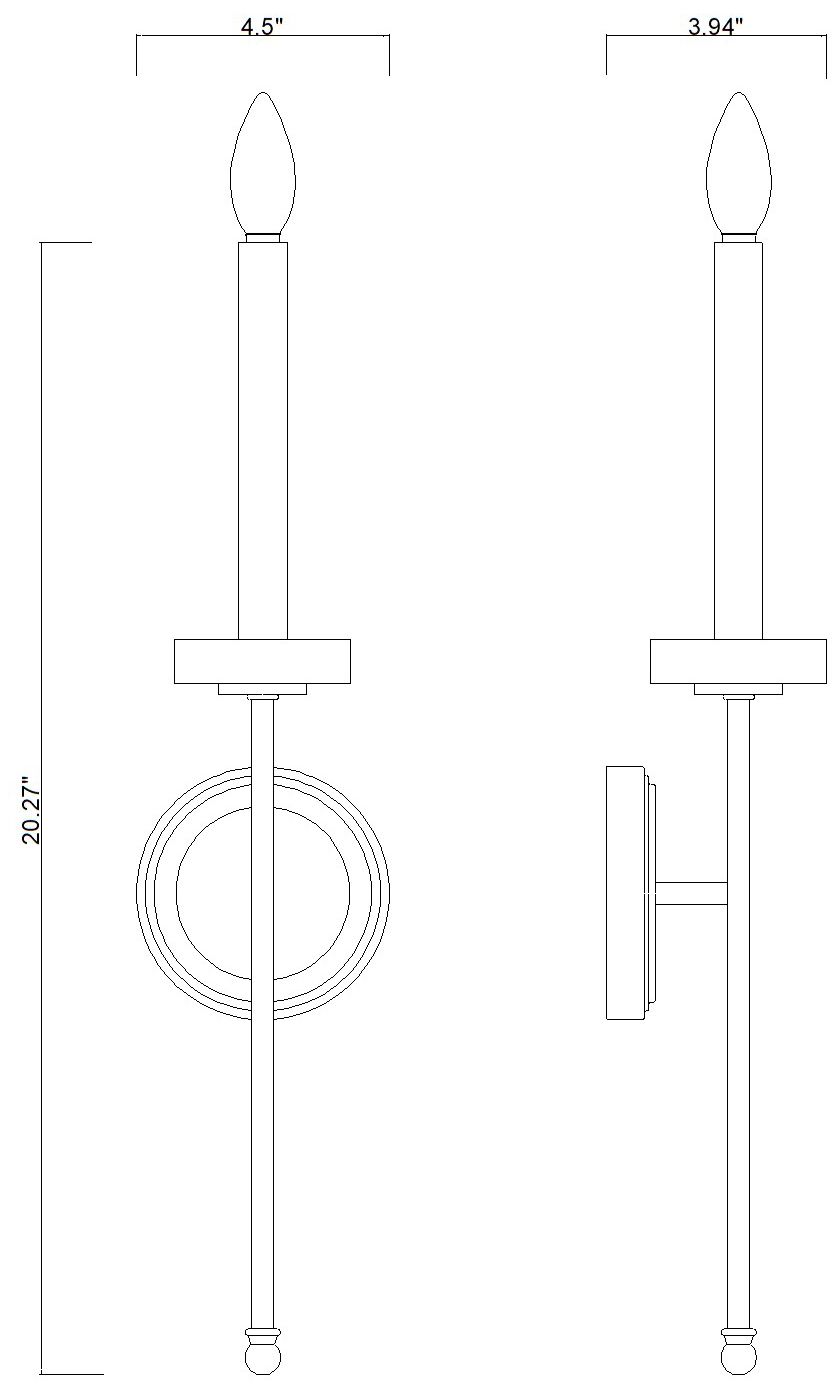 Gaultier by Z-Lite Modern Gold 1 Light Wall Sconce