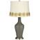 Gauntlet Gray Anya Table Lamp with Flower Applique Trim