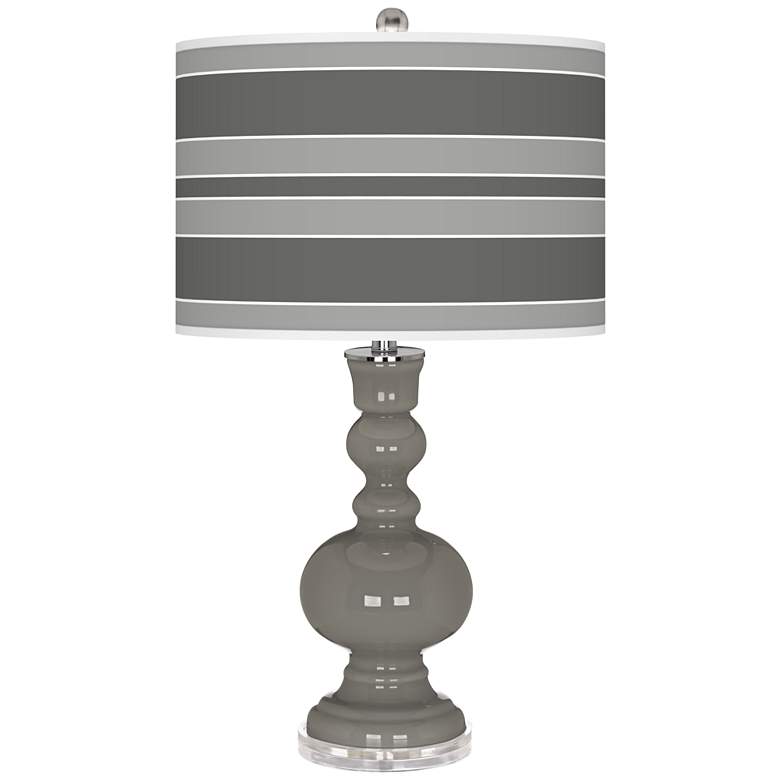 Gauntlet Gray Bold Stripe Apothecary Table Lamp