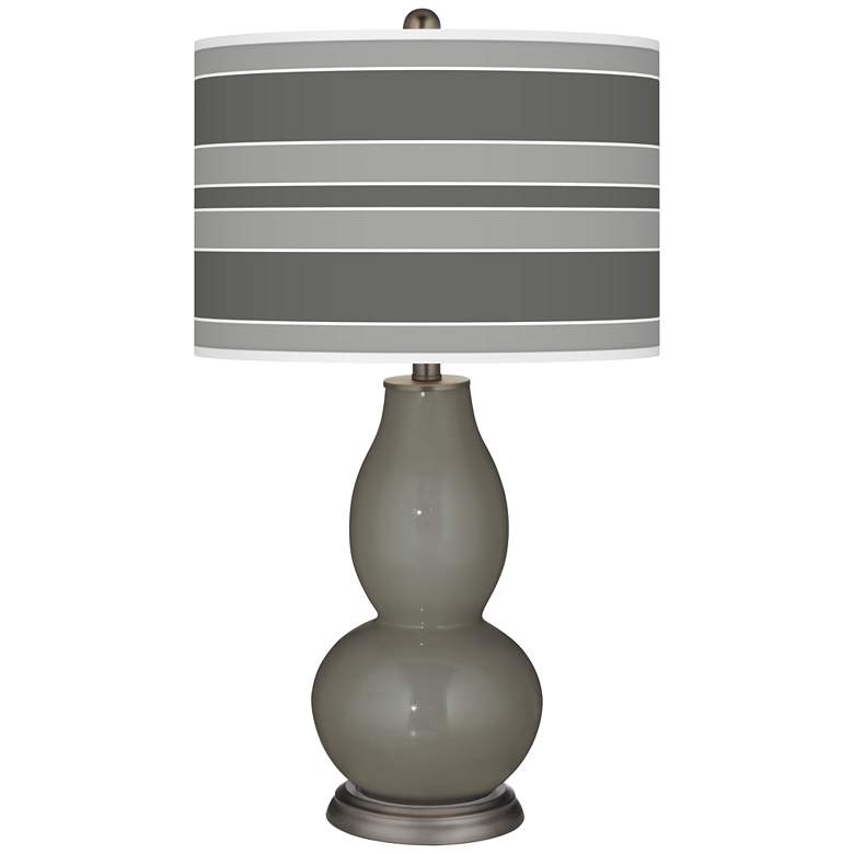 Image 1 Gauntlet Gray Bold Stripe Double Gourd Table Lamp