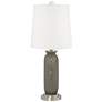 Gauntlet Gray Carrie Table Lamp Set of 2 with Dimmers