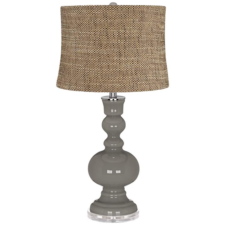 Image 1 Gauntlet Gray Charcoal Brown Shade Apothecary Table Lamp