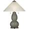 Gauntlet Gray Fulton Table Lamp with Fluted Glass Shade