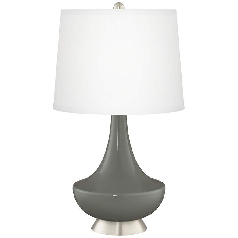 Image 2 Gauntlet Gray Gillan Glass Table Lamp with Dimmer