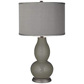 Image1 of Gauntlet Gray - Gray Polyester Double Gourd Table Lamp