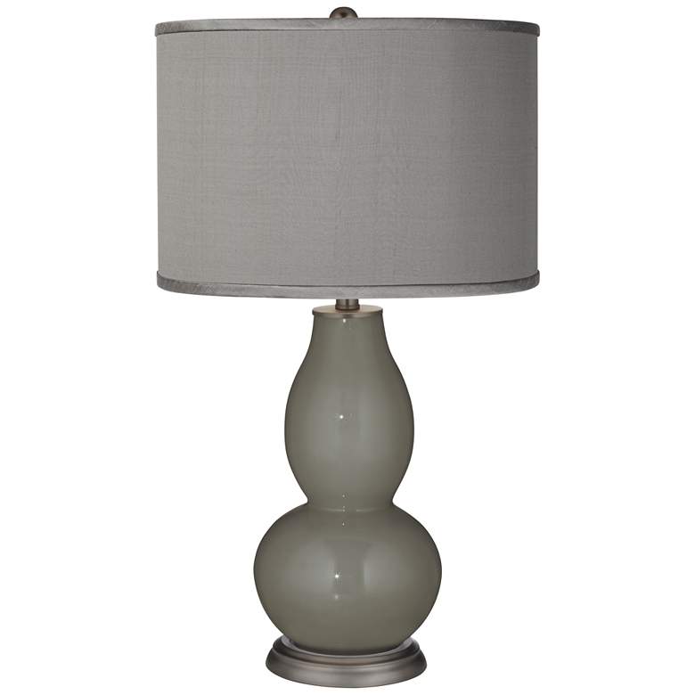 Image 1 Gauntlet Gray - Gray Polyester Double Gourd Table Lamp
