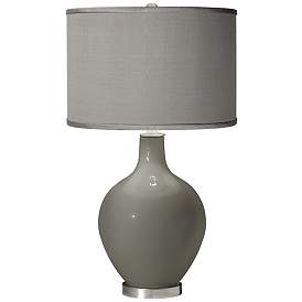 Image1 of Gauntlet Gray - Gray Polyester Shade Ovo Table Lamp