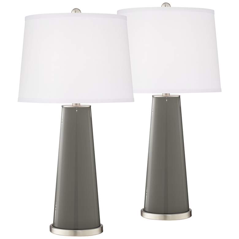 Image 2 Gauntlet Gray Leo Table Lamp Set of 2 with Dimmers