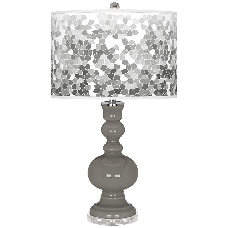 Image 1 Gauntlet Gray Mosaic Giclee Apothecary Table Lamp
