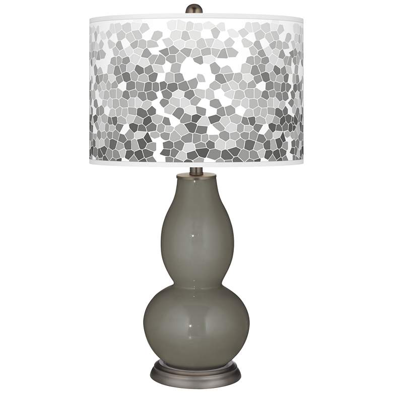 Image 1 Gauntlet Gray Mosaic Giclee Double Gourd Table Lamp