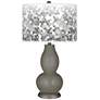 Gauntlet Gray Mosaic Giclee Double Gourd Table Lamp