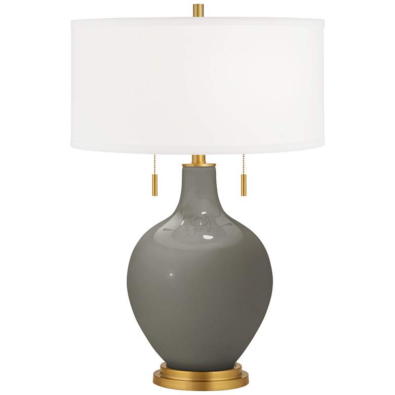 Image 1 Gauntlet Gray Toby Brass Accents Table Lamp