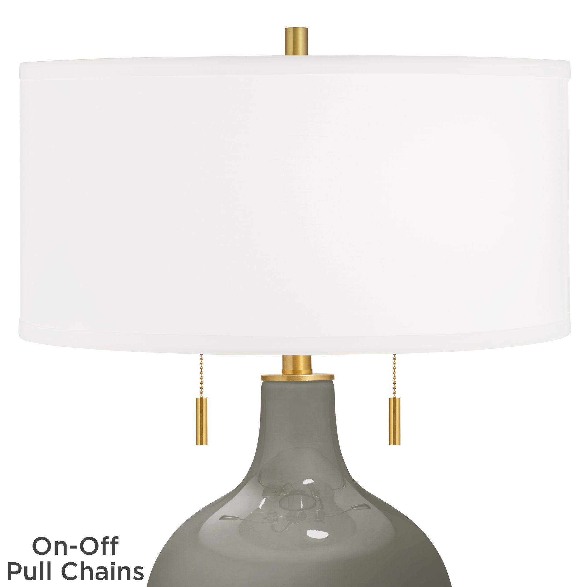 Image 2 Gauntlet Gray Toby Brass Accents Table Lamp more views