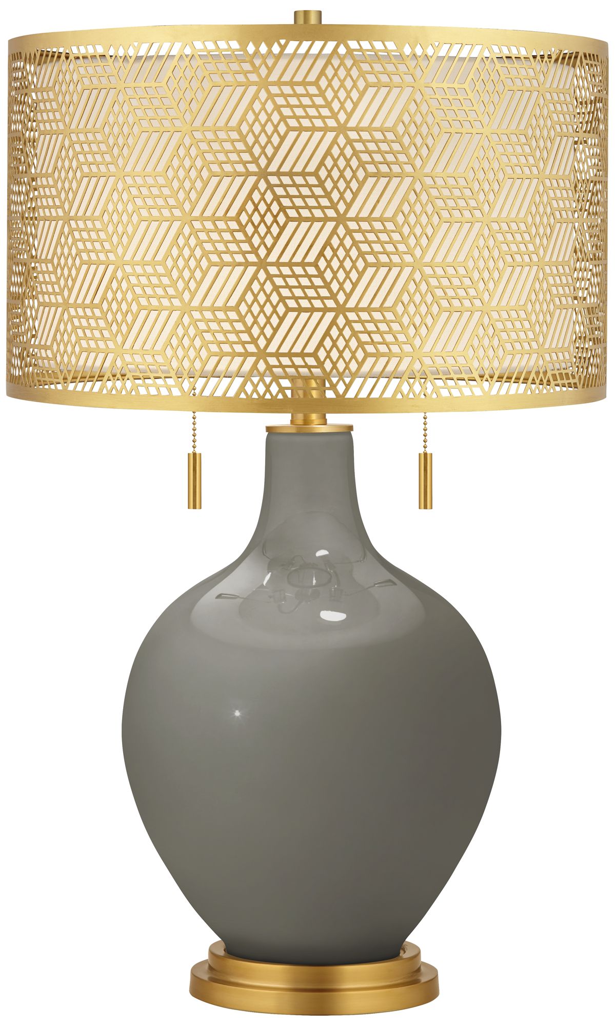 Image Gauntlet Gray Toby Brass Metal Shade Table Lamp