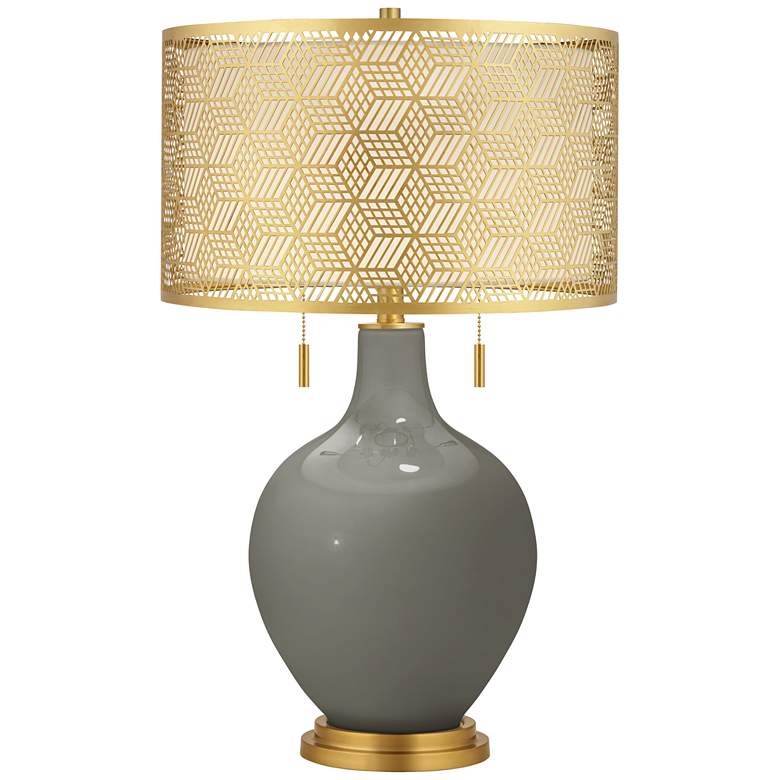 Image 1 Gauntlet Gray Toby Brass Metal Shade Table Lamp