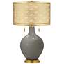Gauntlet Gray Toby Brass Metal Shade Table Lamp
