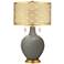 Gauntlet Gray Toby Brass Metal Shade Table Lamp