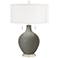 Gauntlet Gray Toby Table Lamp with Dimmer