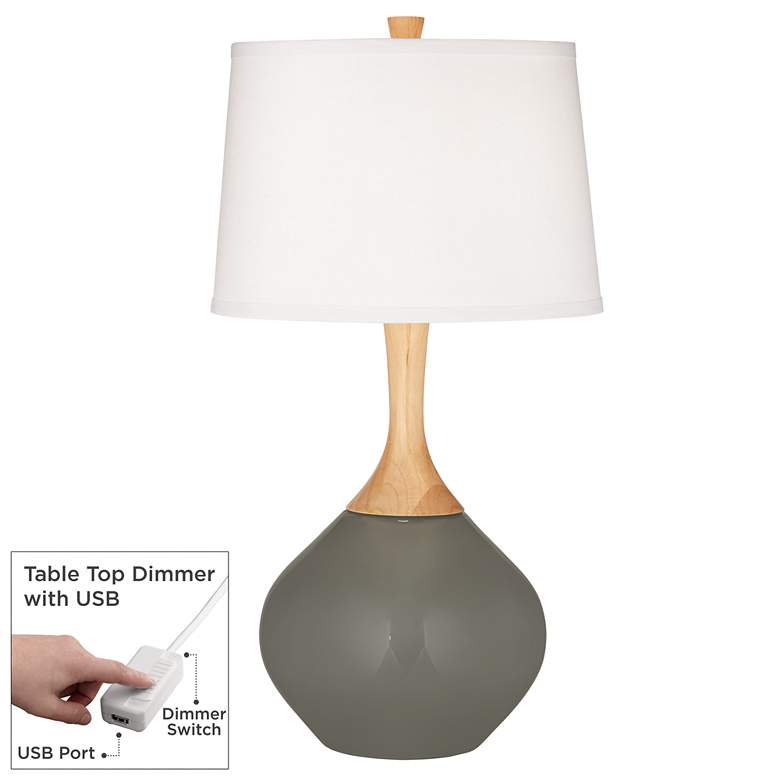 Image 1 Gauntlet Gray Wexler Table Lamp with Dimmer