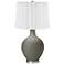 Gauntlet Gray White Curtain Ovo Table Lamp