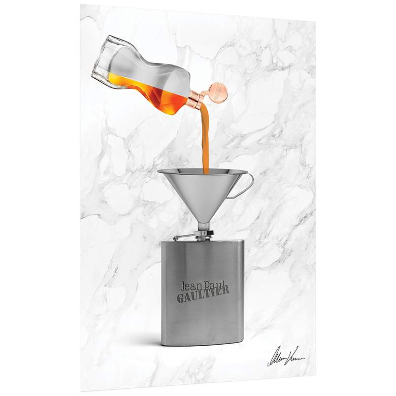 Image 3 Gautier Liquid Gold 24" x 36" Frameless Print Glass Wall Art more views