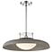 Gavin 20" Wide Gray with Polished Nickel Accents 1-Light Pendant