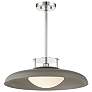 Gavin 20" Wide Gray with Polished Nickel Accents 1-Light Pendant