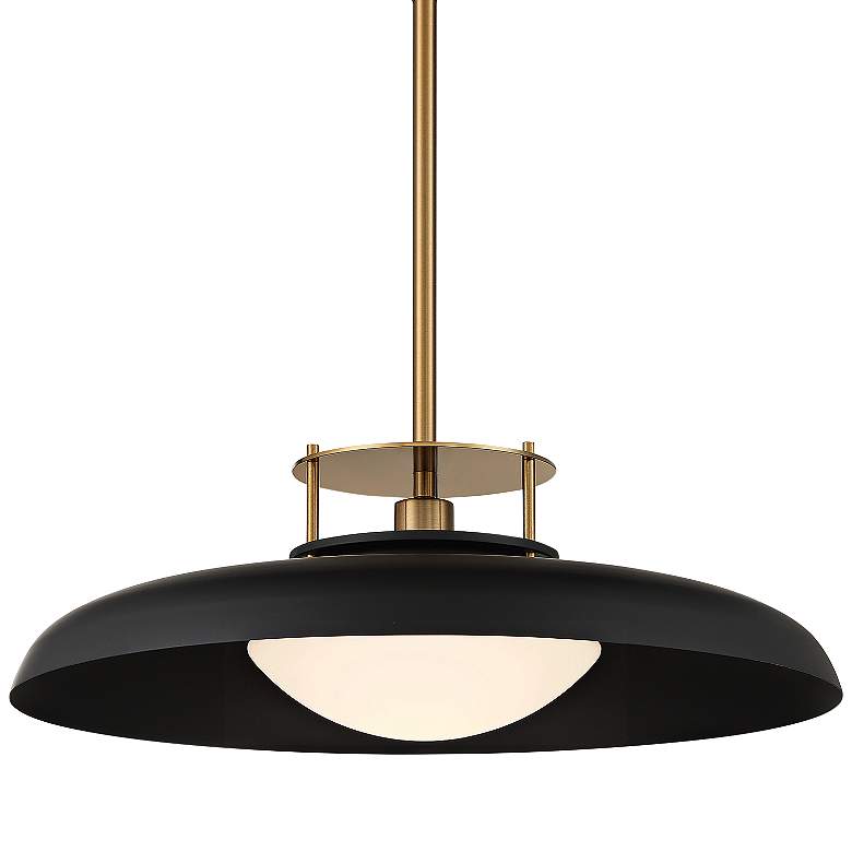 Image 2 Gavin 20" Wide Warm Brass and Matte Black Pendant light