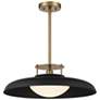 2_Gavin 20" Wide Warm Brass and Matte Black Pendant light