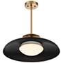 4_Gavin 20" Wide Warm Brass and Matte Black Pendant light more views