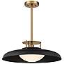 5_Gavin 20" Wide Warm Brass and Matte Black Pendant light more views