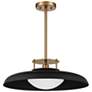 6_Gavin 20" Wide Warm Brass and Matte Black Pendant light more views