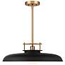 7_Gavin 20" Wide Warm Brass and Matte Black Pendant light more views