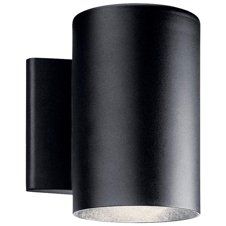 Image 1 Gaviota 7" High Textured Black LED Outdoor Wall Light